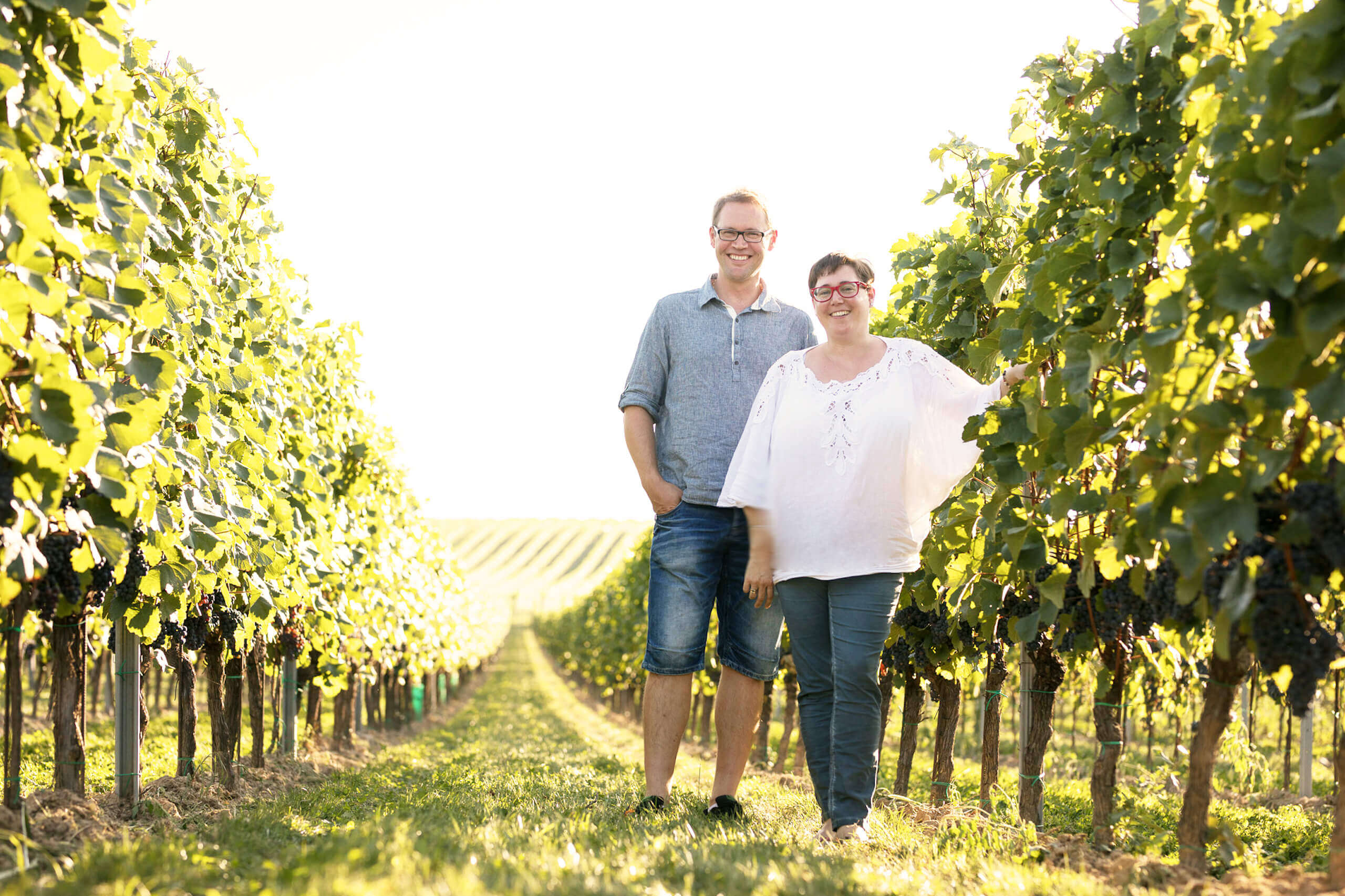 Eva und Anton Iby in ihrem Weinstock