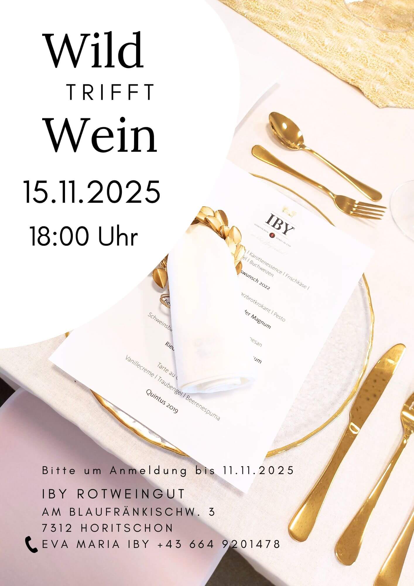 IBY Degustation Menü 15 November IBYRotweingut in Horitschon